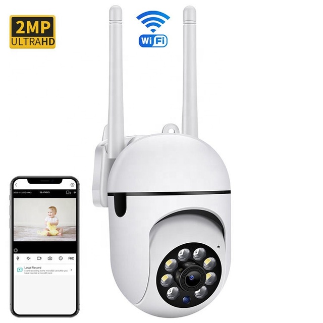 Hot Selling Newest 360 Degree CCTV Wifi Small PTZ Security Camera with Two-Way Audio CMOS Sensor and 1 Year Warranty