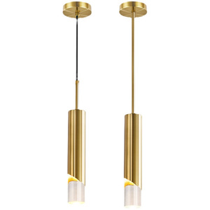 Lampadario Moderno <span class=keywords><strong>a</strong></span> <span class=keywords><strong>Sospensione</strong></span> in Acrilico Tubolare Lungo Illuminazione <span class=keywords><strong>a</strong></span> LED in Metallo Dorato Semplice <span class=keywords><strong>Lampada</strong></span> <span class=keywords><strong>a</strong></span> <span class=keywords><strong>Sospensione</strong></span> per Hotel - Product Image 1