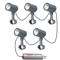 DMX Baumförmige Leuchte 9W, Schwarze LED-Umlaufleuchte für Außenbereich IP65 Wasserdicht, Geeignet für Garten- und Landschaftsbeleuchtung