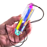 Pendentifs prismatiques hexagonaux AB de 120 mm pour lustres, attrape-soleil en cristal pour la décoration intérieure, artisanat, cristaux et prismes