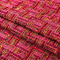 Tissu en polyester tweed tissé multicolore teint en fil pour vêtements, collection hiver 2026