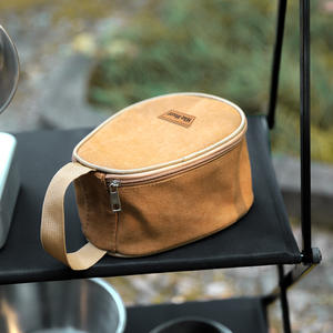 Bolsa de Almacenamiento de Lona para Senderismo, Color Caqui, Bolsa para Cubiertos de Camping, Ecológica - Product Image 2