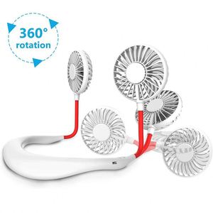 Ventilateur de cou portable en plastique personnalisé, cadeau promotionnel, mains libres, rechargeable par USB, 3 vitesses, ventilateur de sport portable pour le cou - Product Image 3