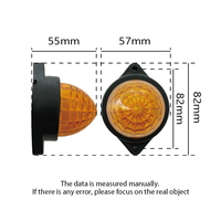 Feu de signalisation latéral universel Lighttime BD-2002 12-24V pour bateau, en ABS, 9 LED, longueur de câble 15cm