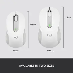 Logitech Signature M650 Multi-Device Compatibility Bluetooth Wireless Silent Clicks Mouse for Small to Medium Sized Hands