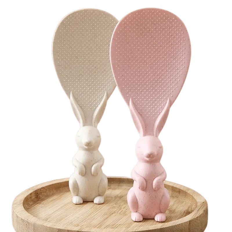 Creative can stand plastic rabbit rice spoon rice shovel household non-stick rice spoon kitchen utensils spoon wholesale