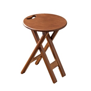 Folding Round <b>Stool</b> Brown 32x32x43 Cm Minimalist Design Durable <b>Wood</b> Base Bar <b>Stool</b> - Product Image 5