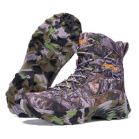 Bottes tactiques camouflage pour hommes avec fermeture à lacets, antidérapantes, respirantes, en caoutchouc, pour l'entraînement CS en extérieur en hiver, randonnée en mesh
