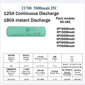 Xả cao 21700 3.7V 50PL 125A 25C Li-<span class=keywords><strong>ion</strong></span> <span class=keywords><strong>lithium</strong></span> có thể sạc lại pin cho năng lượng mặt trời ánh sáng đường phố - Product Image 3