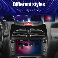 Autoradio pour Peugeot 206 (2000-2008) avec écran 7 pouces, système Linux, Android Auto et CarPlay sans fil, unité principale DSP BT