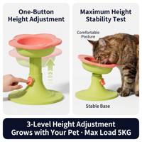 Gamelle ergonomique surélevée pour chat, bol incliné réglable pour animaux de compagnie, gamelle anti-vomissement pour chien avec protection du cou