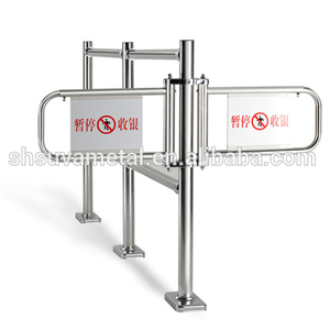 Cintura alta peatonal de compras de supermercado de pago de la puerta de oscilación - Product Image 1
