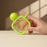 Porte-clés unique, étui carré en silicone, flacon de parfum portable, vente en gros, flacon de parfum en verre transparent irrégulier