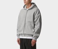 Sweat-shirts à capuche personnalisés pour hommes, en coton épais avec doublure polaire, qualité supérieure, prix de gros, faible quantité minimale, avec fermeture éclair