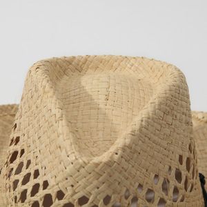 <span class=keywords><strong>Randonnée</strong></span> et pêche motif <span class=keywords><strong>de</strong></span> tissage ouvert femmes tissé à la main raphia paille Cowgirl <span class=keywords><strong>chapeau</strong></span> occidental avec perle <span class=keywords><strong>de</strong></span> conque - Product Image 5