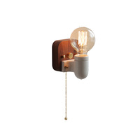 Lampe murale moderne en noyer noir 2023 avec abat-jour en céramique LED blanc chaud, décoration de salon, balcon, simple, vitrine de magasin, design