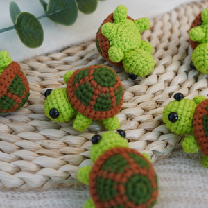 Juguete de Peluche de Tortuga <span class=keywords><strong>Verde</strong></span> Hecho a Mano, Adorable Muñeco de Tortuga Marina <span class=keywords><strong>Amigurumi</strong></span> para Regalo Infantil, Decoración con Temática Oceánica, Anime - Product Image 3