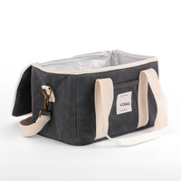 Sac isotherme de pique-nique premium personnalisé en toile isolante grande capacité (12 L) avec sangle pour la plage et le camping
