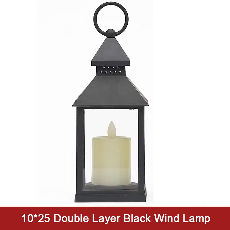 Black double-layer wind lamp