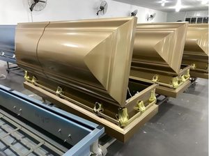 Cofano Funebre in Legno Massello di Ciliegio Stile Americano/Europeo, Capacità 100 kg, Colore Ciliegio Lucido, Personalizzabile, Durevole per Funerali di Neonati e Adulti - Product Image 5
