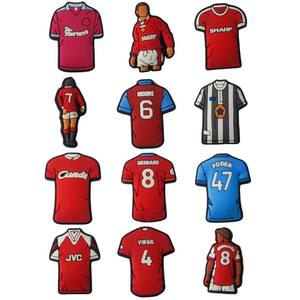 Venta al por mayor Premier League Pvc fútbol encantos goma decorar hebilla fútbol equipos logotipo para zuecos zapatos encantos - Product Image 1