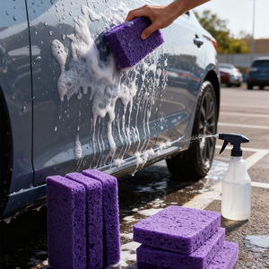 قماش إسفنجي قطني من السليلوز قابل للتحلل الحيوي مصنوع من لب الخشب الطبيعي لتنظيف المطبخ وغسل الأطباق - Product Image 4