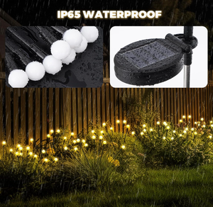 Lampes solaires d'extérieur étanches, décor de jardin en forme de lucioles pour cour féerique, lampe solaire LED étanche IP65 pour extérieur - Product Image 3