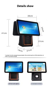 เครื่อง POS ออลอินวัน พร้อมเครื่องพิมพ์ QR ซอฟต์แวร์ AI อัจฉริยะ ระบบแคชเชียร์  หน้าจอคู่ขนาด 15.6 นิ้ว รุ่น Q7 - Product Image 3