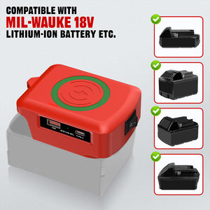Fabricant d'équipement d'origine Station de chargement rapide sans fil pour <span class=keywords><strong>Milwaukee</strong></span> <span class=keywords><strong>M18</strong></span> 18V Lithium-ion Battery <span class=keywords><strong>Pack</strong></span> Charger - Product Image 3