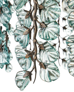 Lampadario Americano di Lusso <span class=keywords><strong>Contemporaneo</strong></span> a Due Livelli con Foglie in Vetro <span class=keywords><strong>per</strong></span> Decorazione Casa, Tavolo da Pranzo, Camera da Letto, <span class=keywords><strong>Soggiorno</strong></span> - Product Image 5