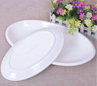 Assiette à poisson contemporaine en céramique blanche pure, écologique, très vendue, pour poisson vapeur, assiette creuse pour hôtel, restaurant, maison