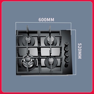 Temperature Control Built-in Gas and Electric Hob with Safety Device Tempered Glass Panel Cooktops 4 burner Gas <b>Cooker</b> - Product Image 4