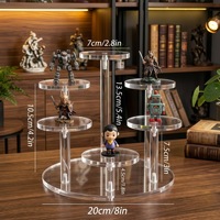 Support de présentation de gâteau en acrylique transparent fait main en forme de cœur pour la fête des pères, plateau à dessert de jardin