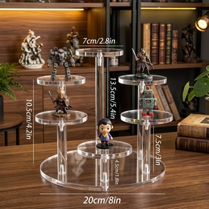 Support de présentation de gâteau en <span class=keywords><strong>acrylique</strong></span> transparent fait main en forme de cœur pour la fête des pères, plateau à dessert de jardin - Product Image 6