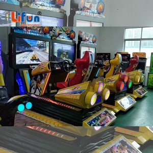 Lifang LF-SG33 55 "<span class=keywords><strong>LCD</strong></span> 3D OUTRUN <span class=keywords><strong>Arcade</strong></span> đua xe trò chơi máy đồng tiền hoạt động video chuyển động mô phỏng màu vàng màu xanh kim loại nhựa - Product Image 6