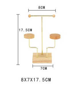 Wooden Necklace Jewelry Display Stand Holder Rack <strong>Hanger</strong> for Earrings <strong>Bangle</strong> Necklace Stand Storage Jewelry Organizer Showcase - Product Image 4
