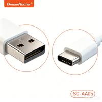 Câble USB Type-C Dream Kacher SC-AA05, conducteur interne en cuivre pur à 120 brins, isolation TPE, longueur 1 mètre, charge haute vitesse pour