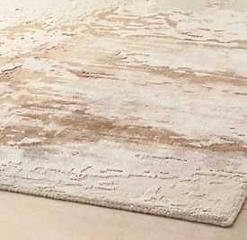 Tappeto in Lana e Viscosa a Pelo Densamente Tosato a Mano, Effetto Tonalità Ispirato al Cielo del Deserto, per Soggiorno - Product Image 3