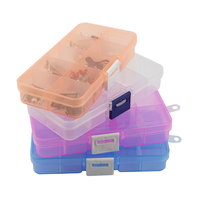 10 boîtes de rangement transparentes en plastique pour bijoux, amovibles, pour bricolage et organisation de bandes élastiques