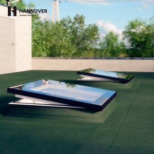 Puits <span class=keywords><strong>de</strong></span> lumière en verre pour <span class=keywords><strong>toit</strong></span> en aluminium à rupture <span class=keywords><strong>de</strong></span> pont thermique avec double vitrage insonorisé pour les maisons à <span class=keywords><strong>toit</strong></span> plat, utilisation en extérieur et en entrepôt - Product Image 2