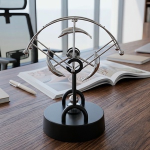 Instrumento de Movimiento Perpetuo, Adorno Creativo de Caos, Levitación Magnética, Bola Oscilante Electromagnética Newtoniana Moderna y Minimalista - Product Image 2