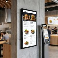 Panneau d'affichage mural, cadre en aluminium LED, menu carré 24''x36'', boîte lumineuse LED mince, cadre de boîte lumineuse publicitaire murale