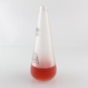 Bouteilles en verre <span class=keywords><strong>de</strong></span> <span class=keywords><strong>sable</strong></span> givré conique avec bouchon en aluminium pour boissons lait thé <span class=keywords><strong>vin</strong></span> jus eau huile <span class=keywords><strong>de</strong></span> sésame conception en forme <span class=keywords><strong>de</strong></span> goutte - Product Image 3