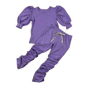 Vente en gros de vêtements pour enfants de haute qualité, ensembles de pantalons superposés multicolores, chemises à manches bouffantes, tenues pour enfants, vêtements de boutique pour l'automne - Product Image 6