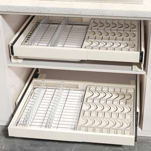 Metallo estraibile sotto il lavandino portabotteria scalabile Escurridor De Platos Box portaposate <span class=keywords><strong>porta</strong></span> <span class=keywords><strong>porta</strong></span> tazze - Product Image 3