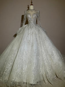 S0407T 2024 Vestido de Novia de Lujo Estilo Bohemio con Silueta en A y Decoración de Encaje, Elegante y de Alta Costura - Product Image 4