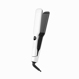 Plancha de pelo Mher con revestimiento cerámico, temperatura ajustable, pantalla LCD, doble uso para cabello seco y mojado - Product Image 2
