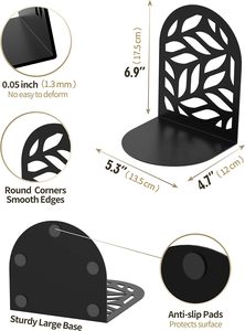 Sujetalibros Modernos Portátiles de Metal, Soporte para Libros Pesados para el Hogar y la Oficina, Hechos de Hierro Resistente - Product Image 4