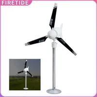 Éolienne micro horizontale 40W à 3 pales, démarrage par brise et rotation automatique, générateur CC à aimant permanent 12-24V pour projets DIY extérieurs