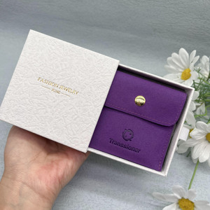 ถุงใส่เครื่องประดับสีม่วงขนาดเล็กแบบกำหนดเองขายดี พร้อมโลโก้ส่วนตัว - Product Image 2
